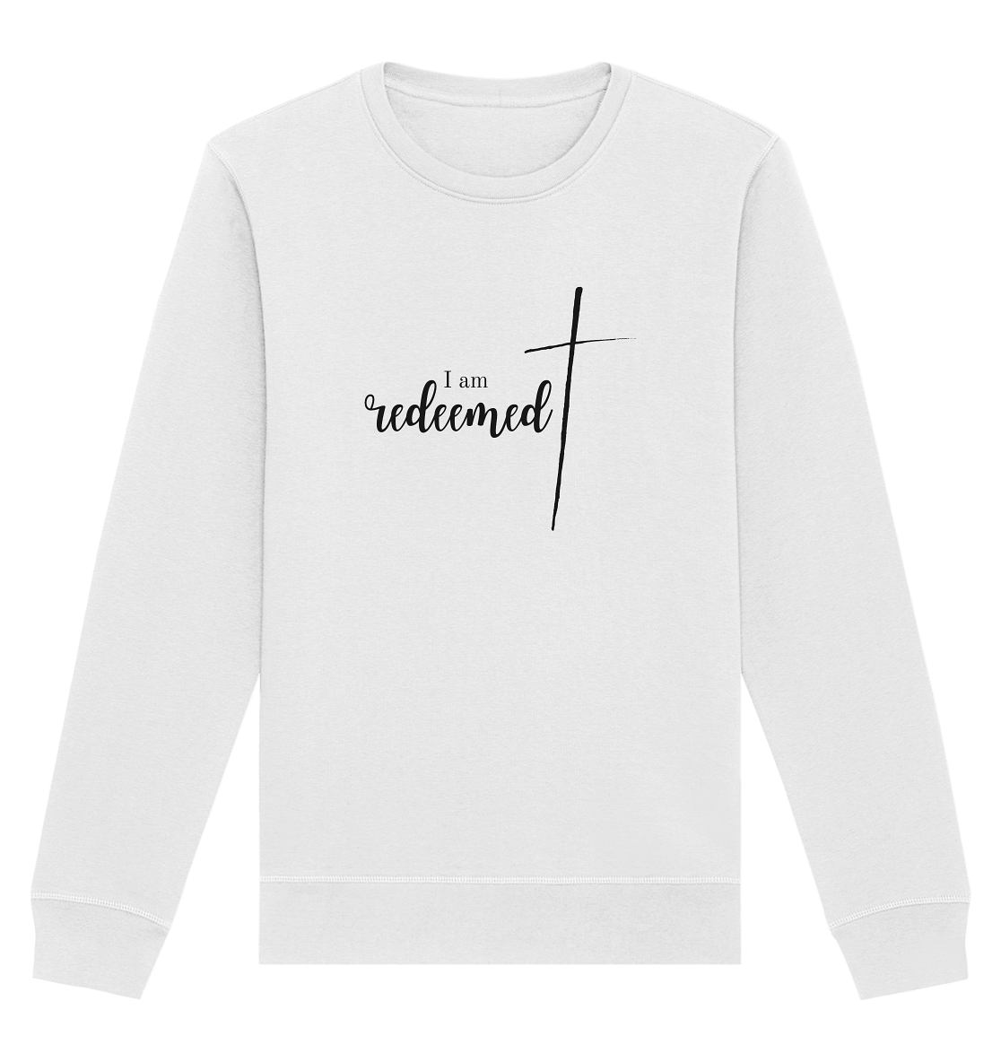 I am redeemed H - Organic Basic Unisex Sweatshirt - wertvoll und geliebt 