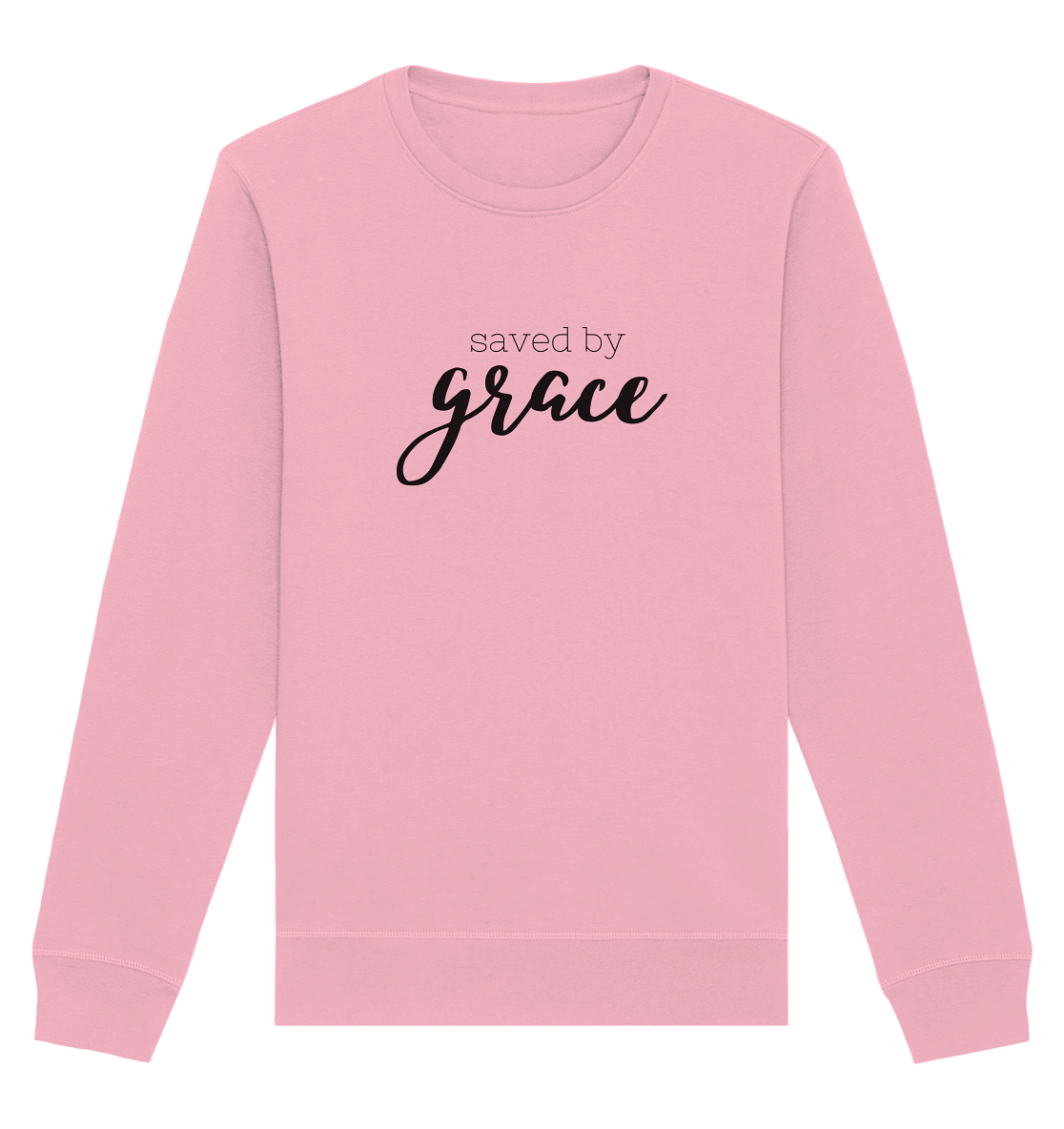 Saved by grace - Organic Basic Unisex Sweatshirt - wertvoll und geliebt 