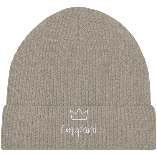 Königskind weiß - Organic Fisherman Beanie