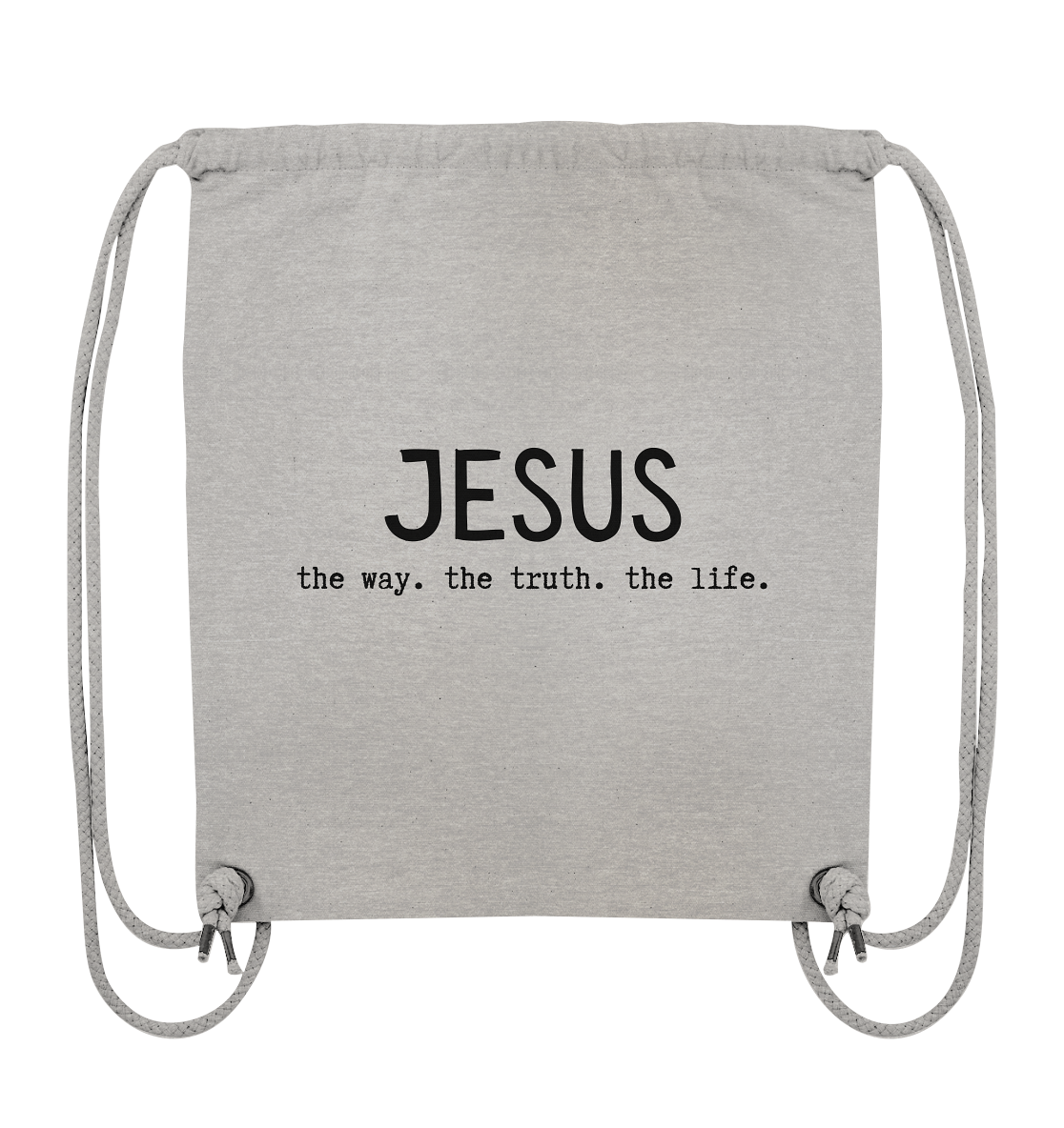 Jesus - the way. the truth. the life. - Organic Gym-Bag - wertvoll und geliebt 