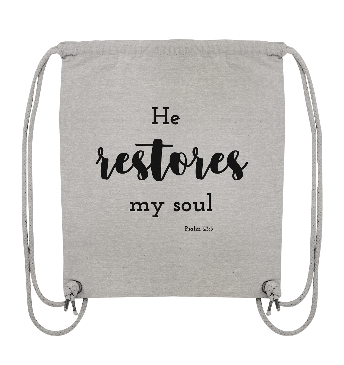 He restores my soul - Organic Gym-Bag - wertvoll und geliebt 