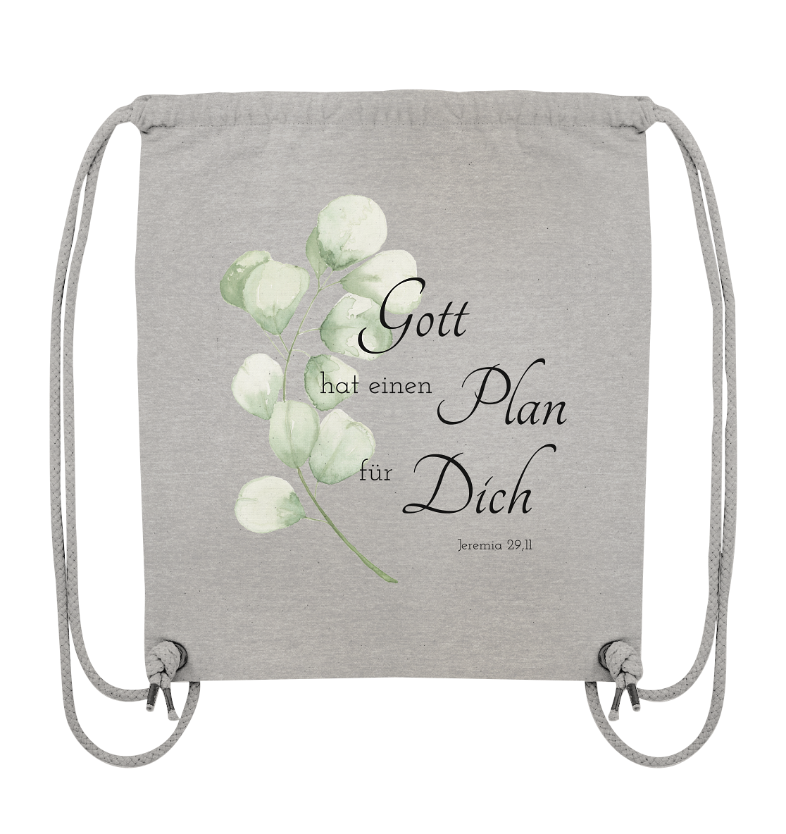 Gott hat einen Plan für Dich - Organic Gym-Bag - wertvoll und geliebt 