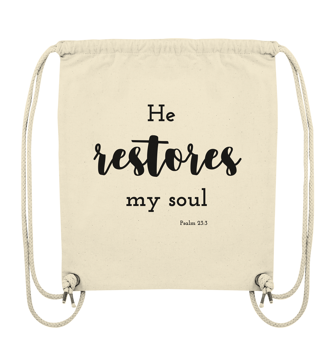 He restores my soul - Organic Gym-Bag - wertvoll und geliebt 