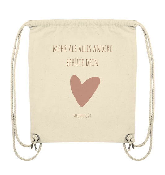 Behüte dein Herz - Organic Gym-Bag - wertvoll und geliebt 