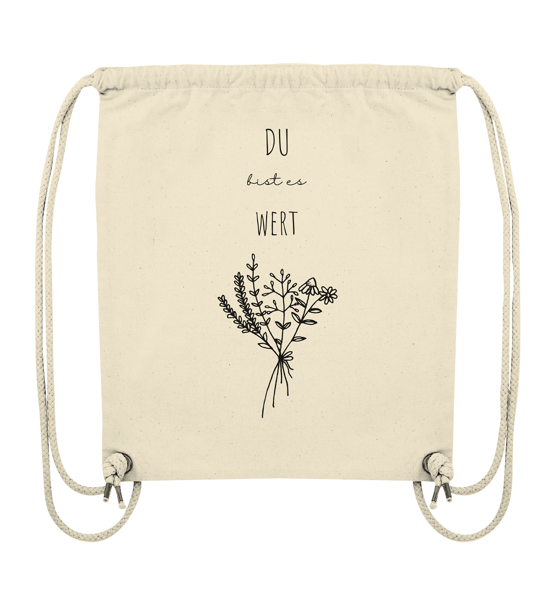 Du bist es wert - Organic Gym-Bag - wertvoll und geliebt 