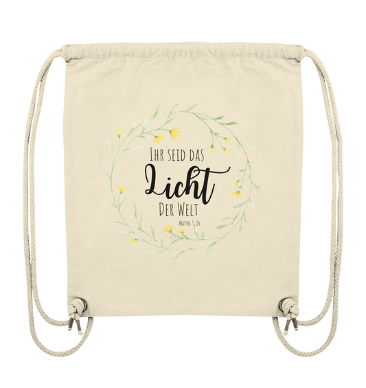 Licht der Welt - Organic Gym-Bag - wertvoll und geliebt 