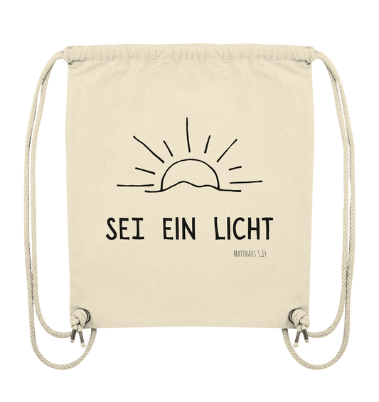 Sei ein Licht - Organic Gym-Bag - wertvoll und geliebt 