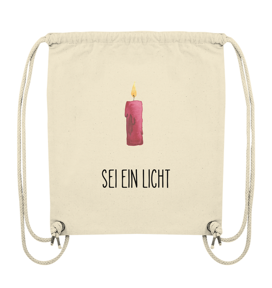 Sei ein Licht - Organic Gym-Bag - wertvoll und geliebt 