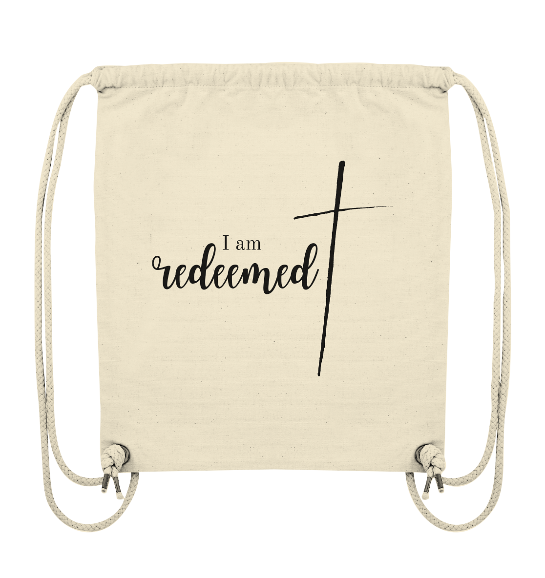 I am redeemed - Organic Gym-Bag - wertvoll und geliebt 