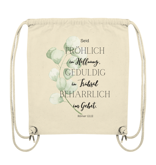 Römer 12,12 - Organic Gym-Bag - wertvoll und geliebt 