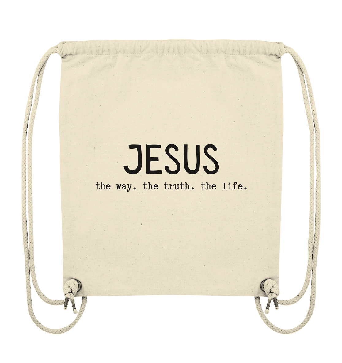Jesus - the way. the truth. the life. - Organic Gym-Bag - wertvoll und geliebt 