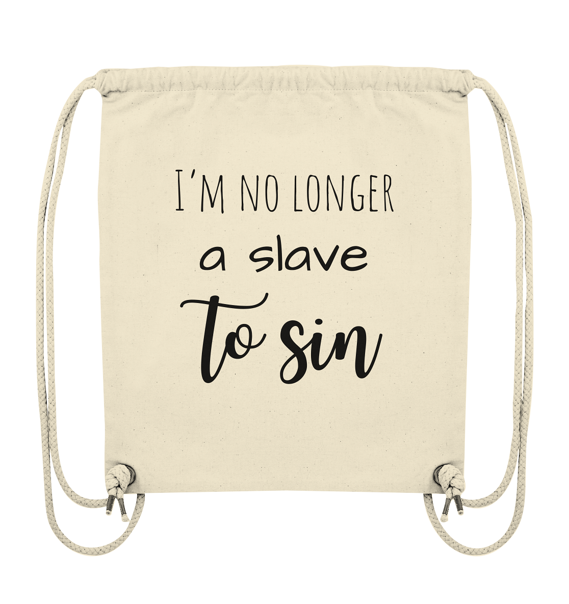 I´m no longer a slave to sin - Organic Gym-Bag - wertvoll und geliebt 