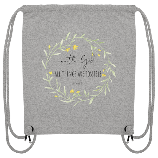 All things are possible - Organic Gym-Bag