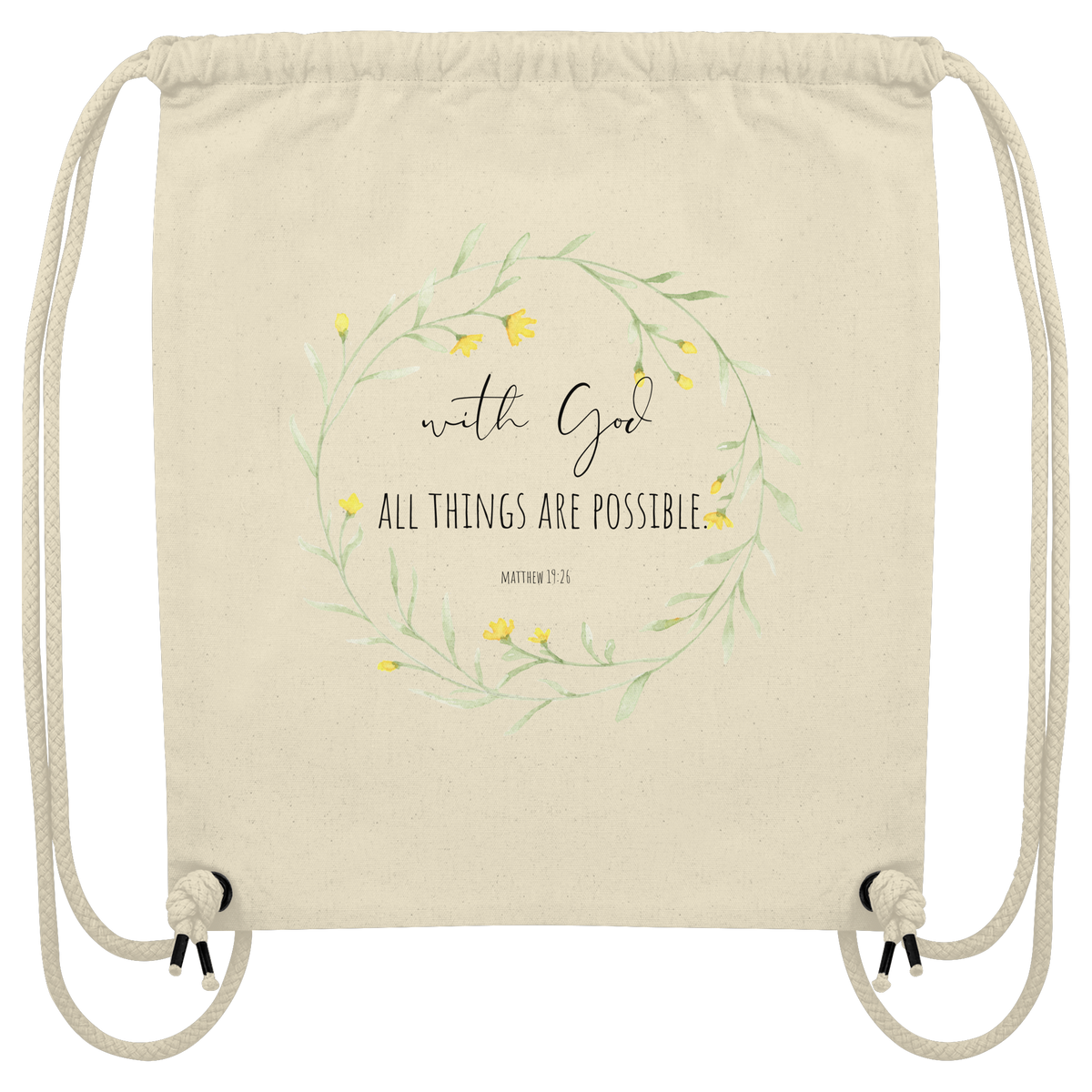 All things are possible - Organic Gym-Bag