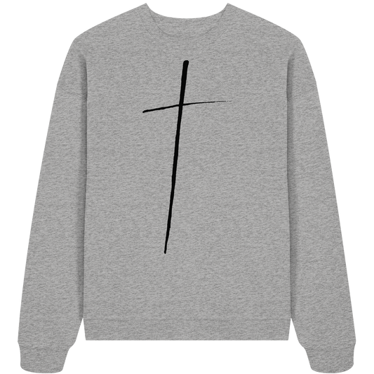 Cross - Organic Oversize Sweatshirt - wertvoll und geliebt 