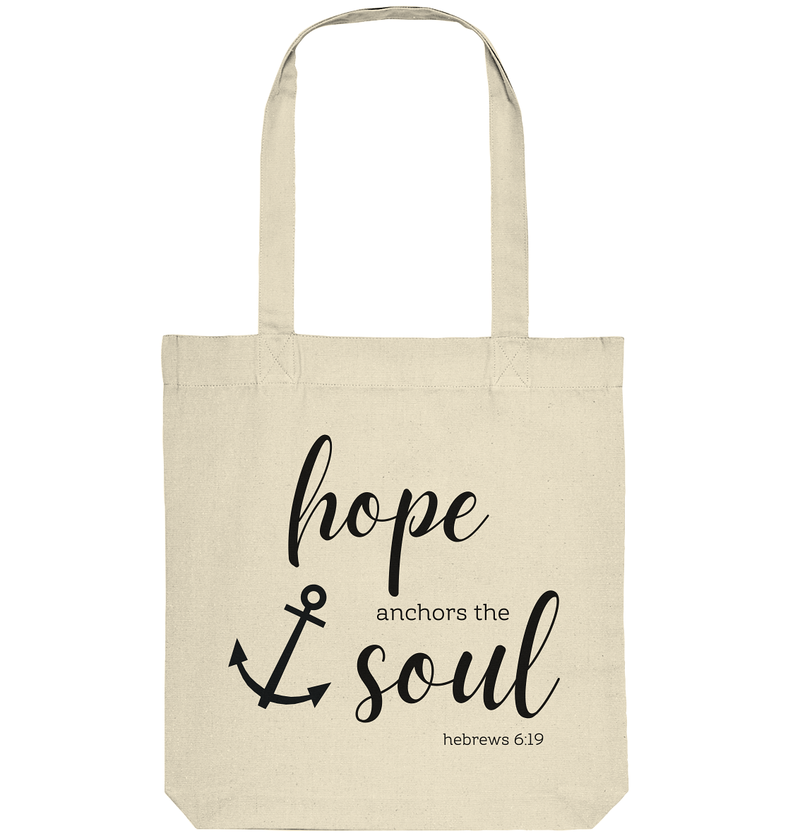hope anchors the soul - Organic Tote-Bag - wertvoll und geliebt 