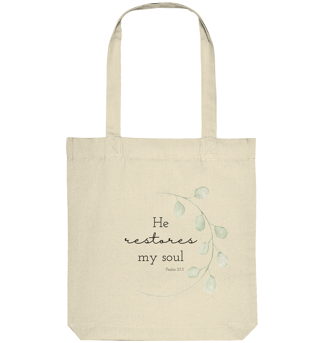 He restores my soul - Organic Tote-Bag - wertvoll und geliebt 