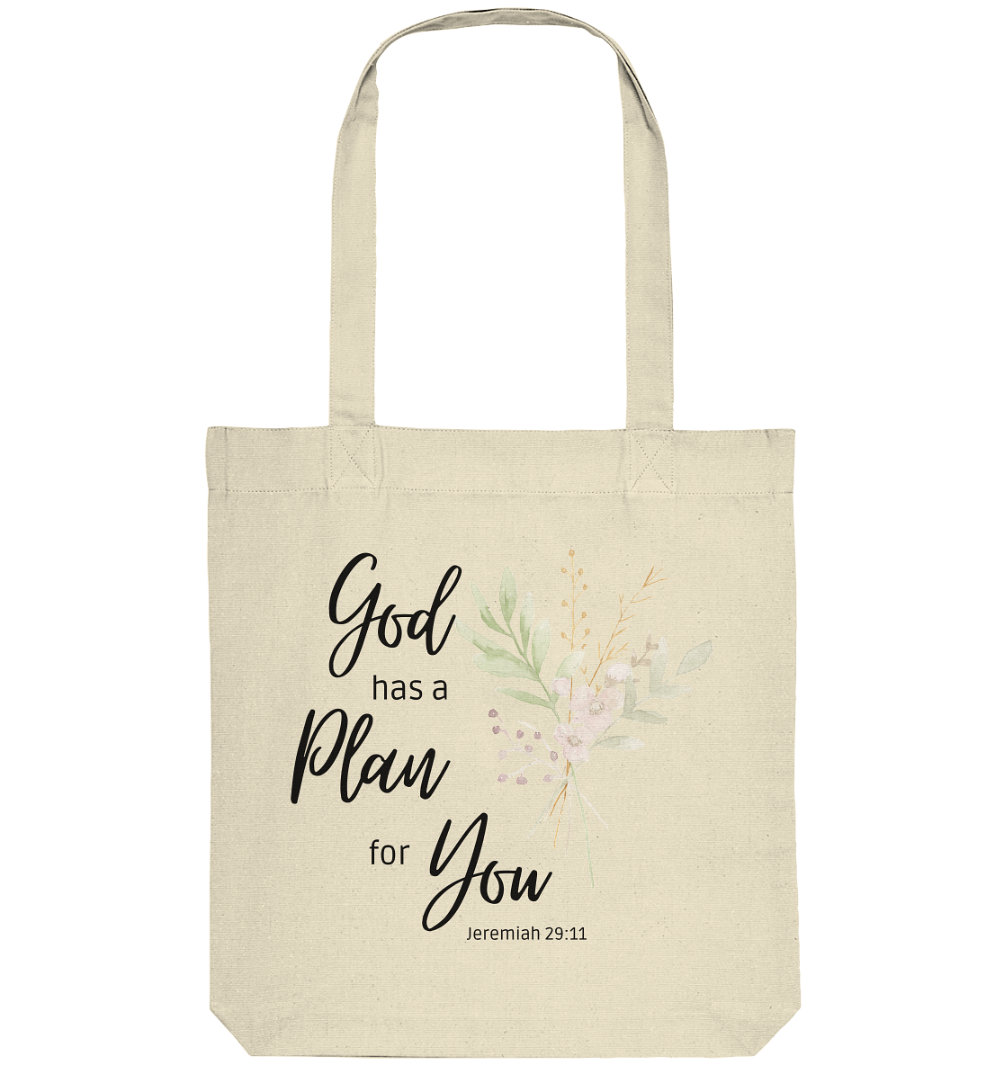 Jeremiah 29:11 - Organic Tote-Bag - wertvoll und geliebt 