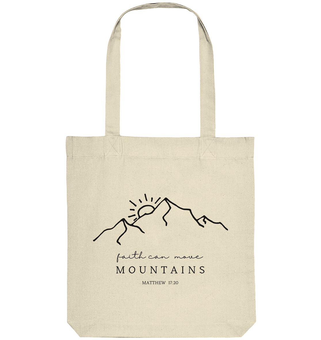 Faith can move mountains - Organic Tote-Bag - wertvoll und geliebt 
