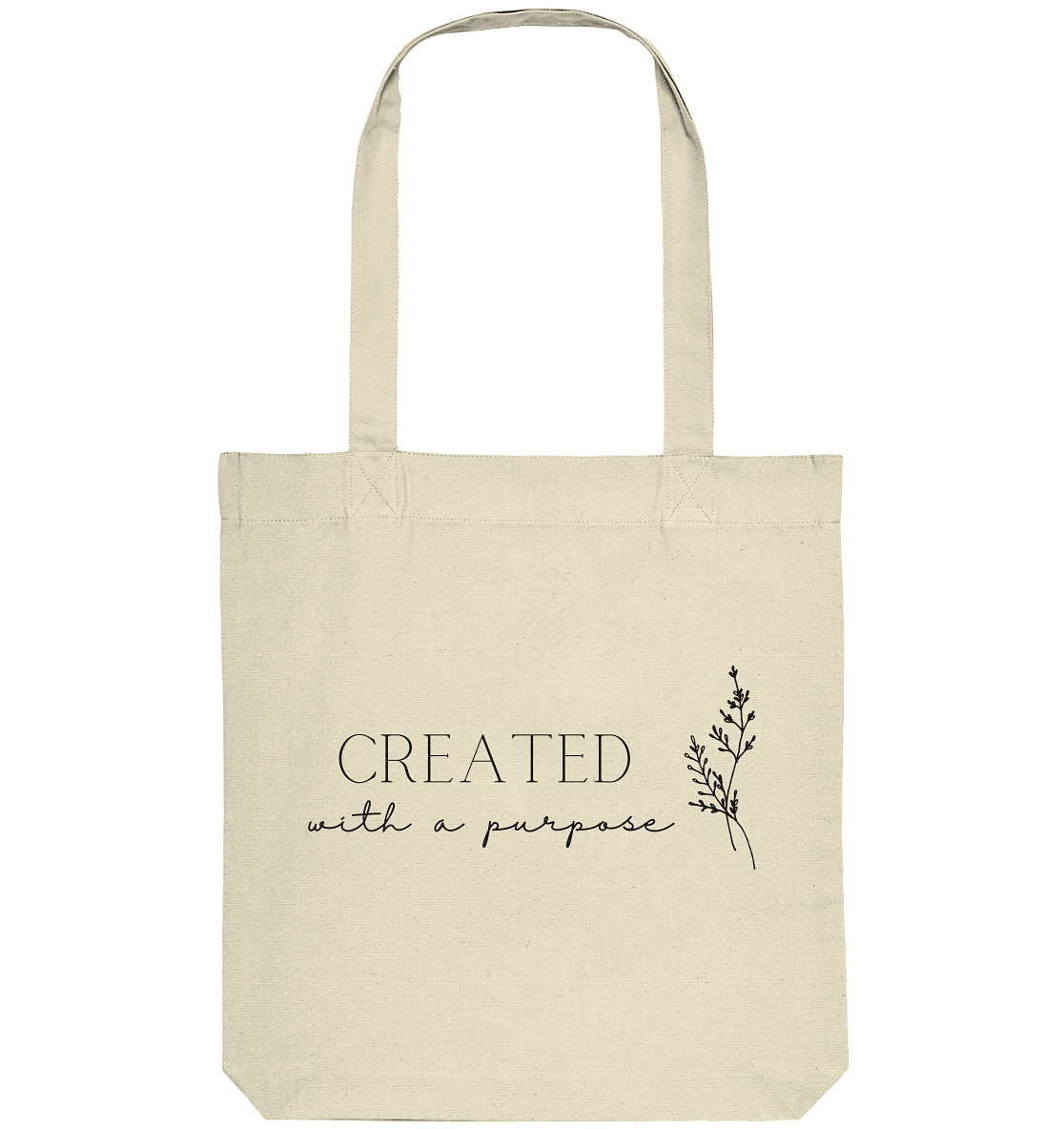 Created with a purpose D - Organic Tote-Bag - wertvoll und geliebt 