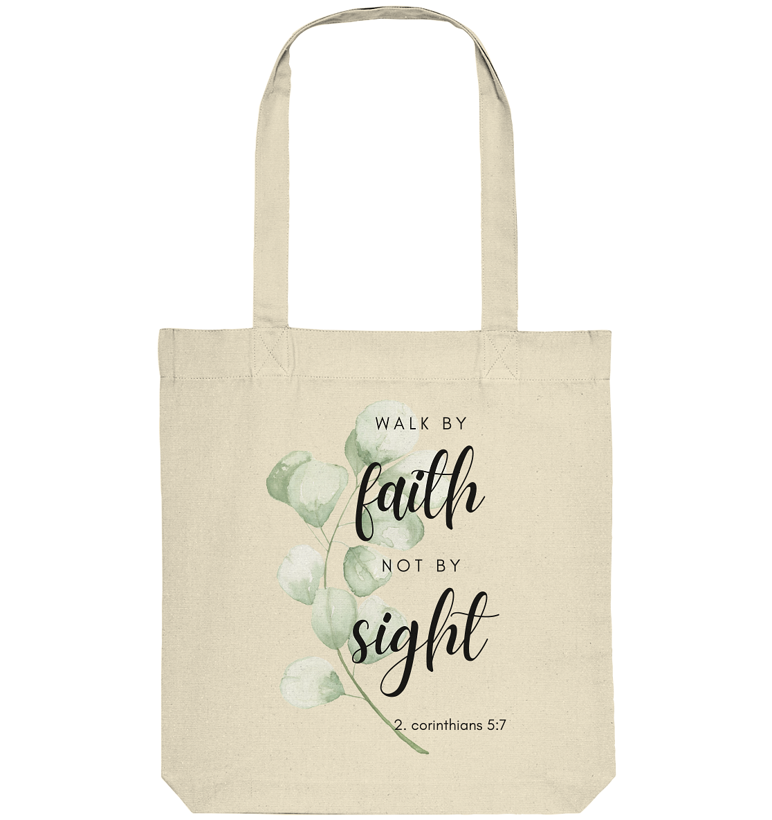 Walk by faith - Organic Tote-Bag - wertvoll und geliebt 