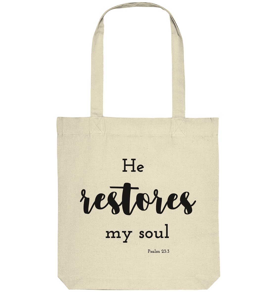 He restores my soul - Organic Tote-Bag - wertvoll und geliebt 