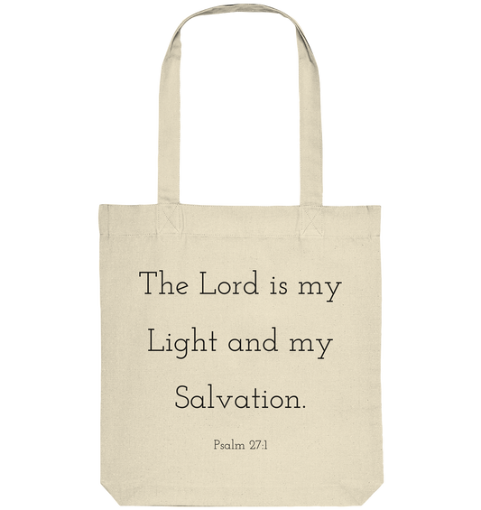 Psalm 27:1 - Organic Tote-Bag - wertvoll und geliebt 