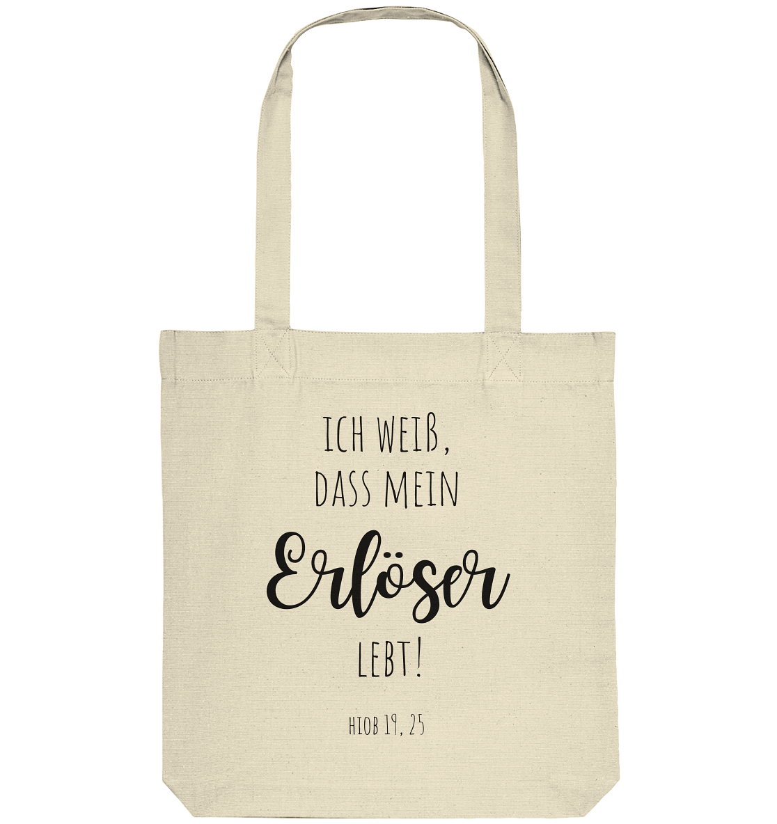 Ich weiß, dass mein Erlöser lebt - Organic Tote-Bag - wertvoll und geliebt 