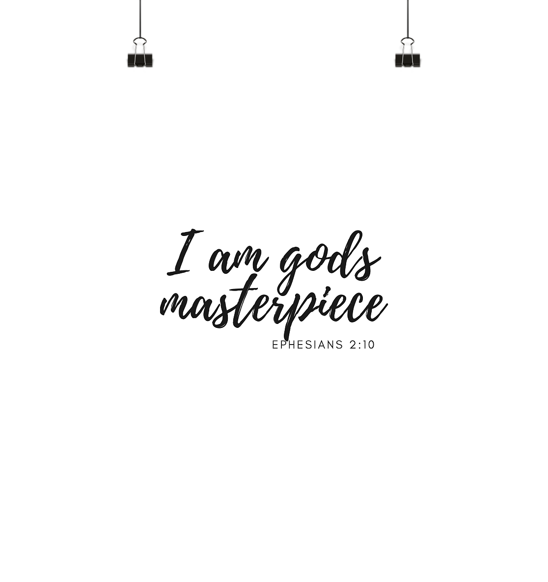 Gods Masterpiece - Poster 30x30 - wertvoll und geliebt 