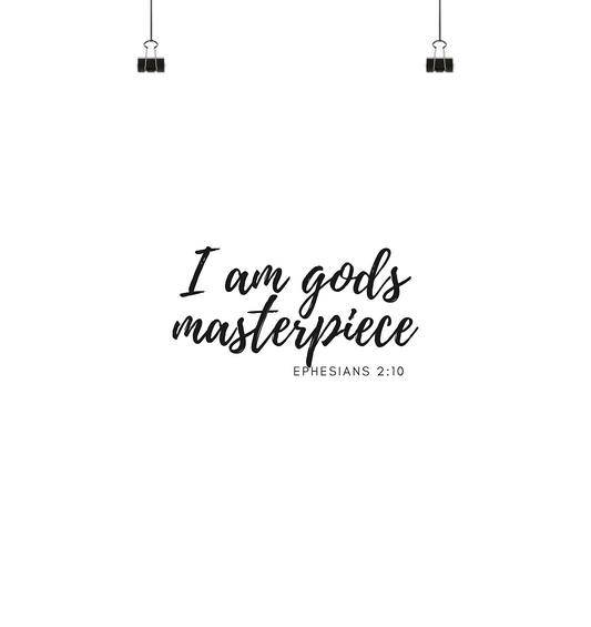 Gods Masterpiece - Poster 30x30 - wertvoll und geliebt 