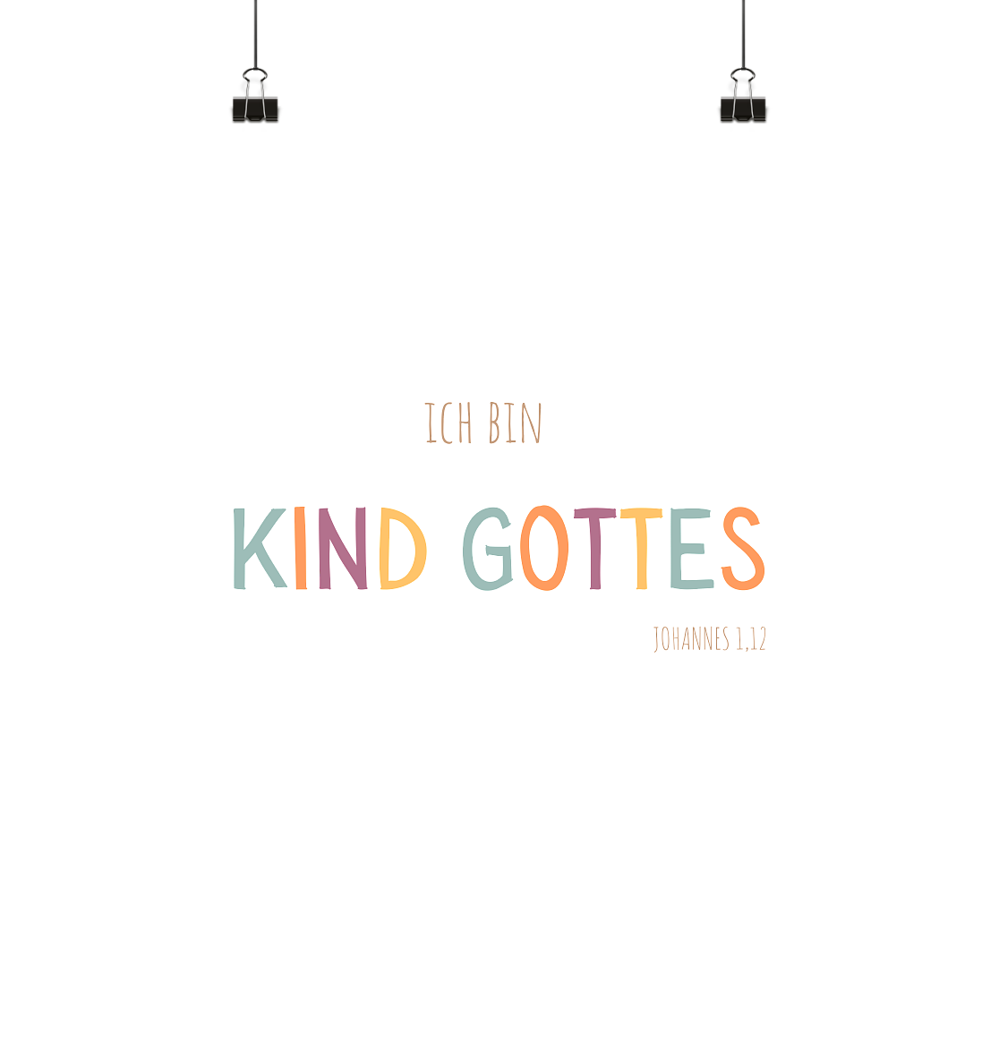 Kind Gottes - Poster 30x30 - wertvoll und geliebt 