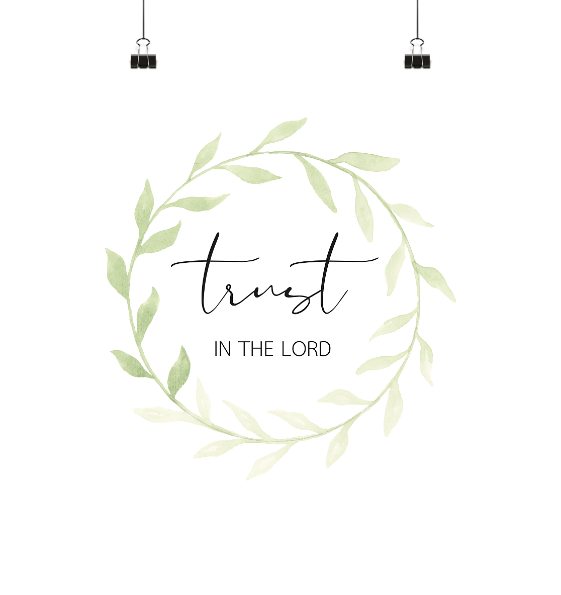 trust in the lord - Poster 40x40 - wertvoll und geliebt 