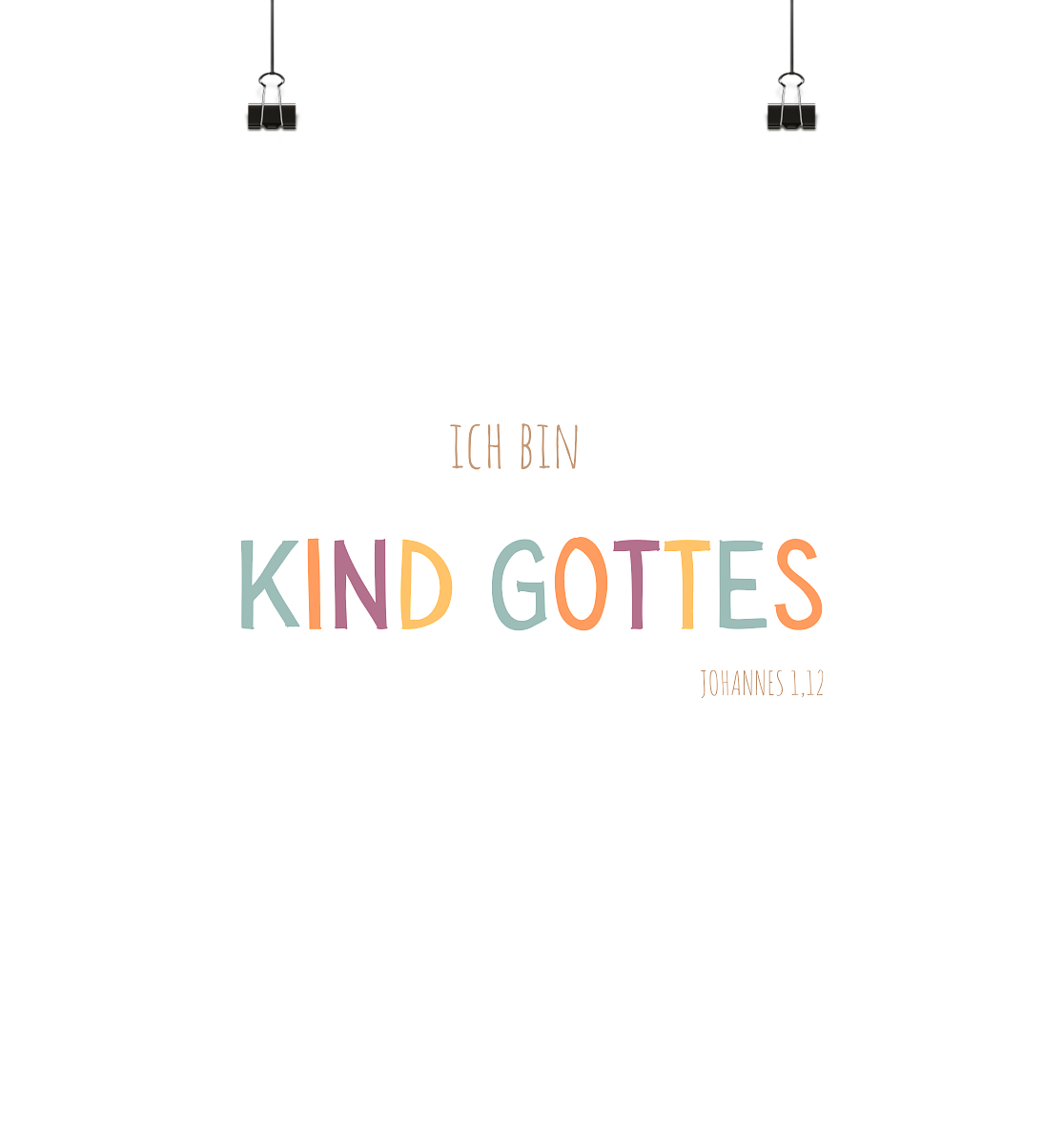 Kind Gottes - Poster 40x40 - wertvoll und geliebt 