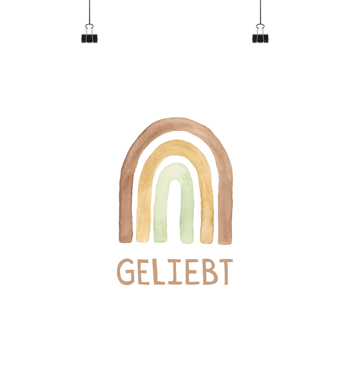 Geliebt Regenbogen grün - Poster Din A3 (hoch) - wertvoll und geliebt 