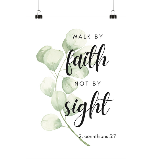 Walk by faith - Poster Din A3 (hoch) - wertvoll und geliebt 
