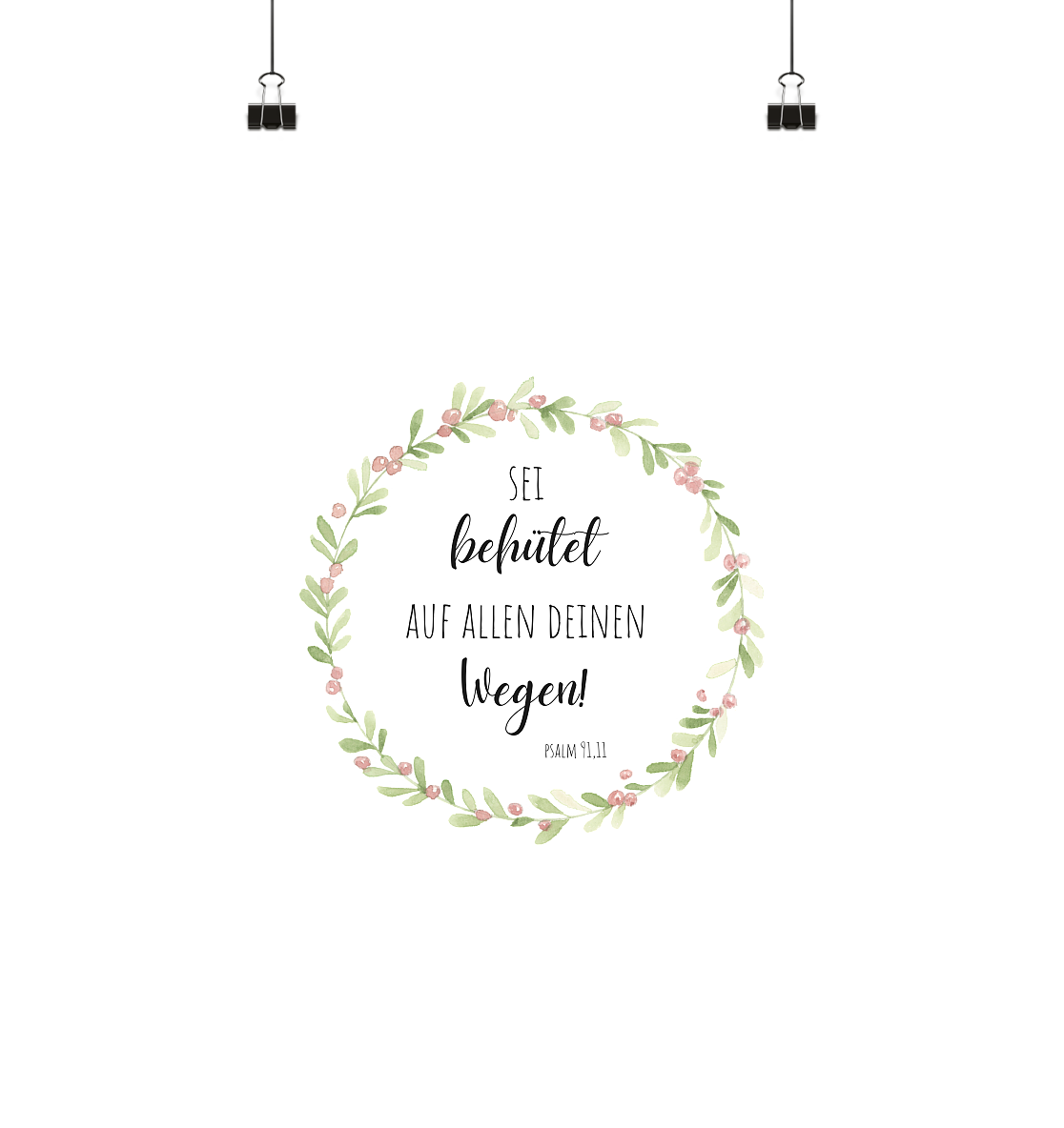 Sei behütet - Poster Din A3 (hoch) - wertvoll und geliebt 