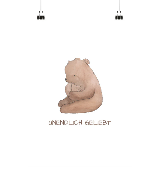 Unendlich geliebt - Poster Din A4 (hoch) - wertvoll und geliebt 