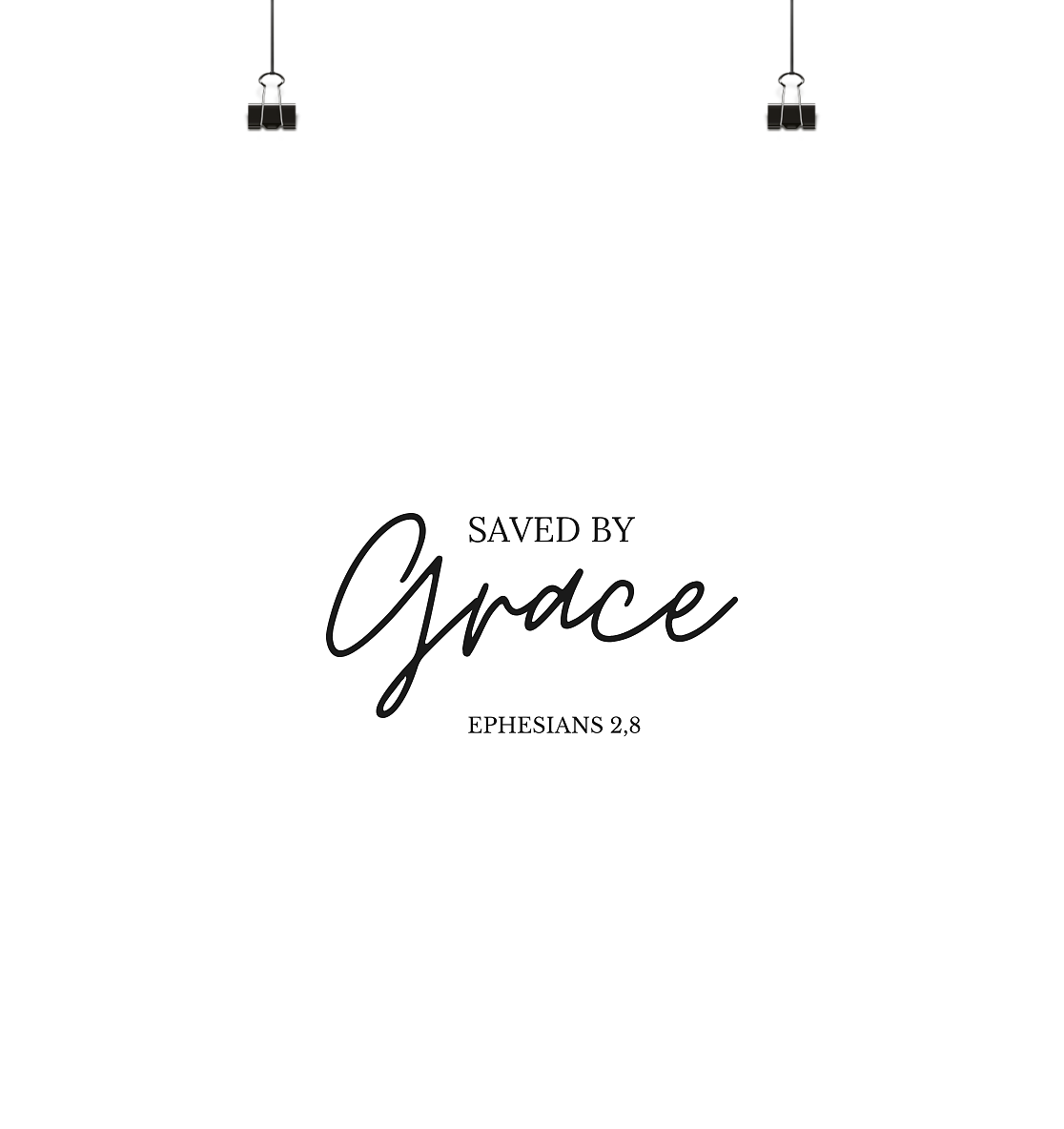 Saved by grace - Poster Din A4 (hoch) - wertvoll und geliebt 