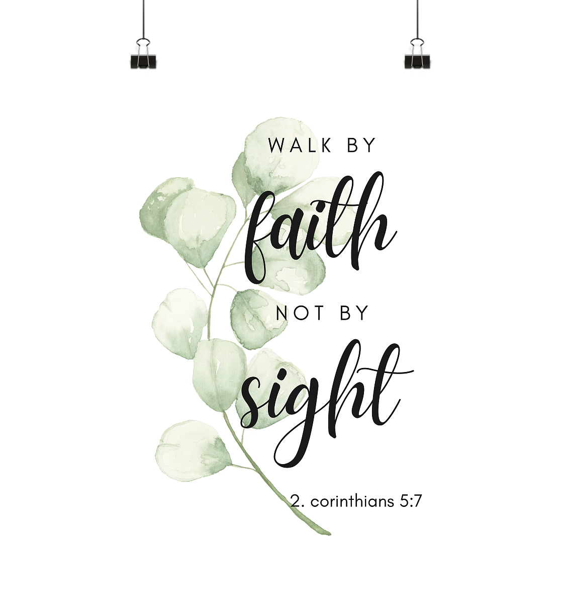 Walk by faith - Poster Din A4 (hoch) - wertvoll und geliebt 