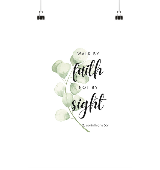 Walk by faith - Poster Din A4 (hoch) - wertvoll und geliebt 
