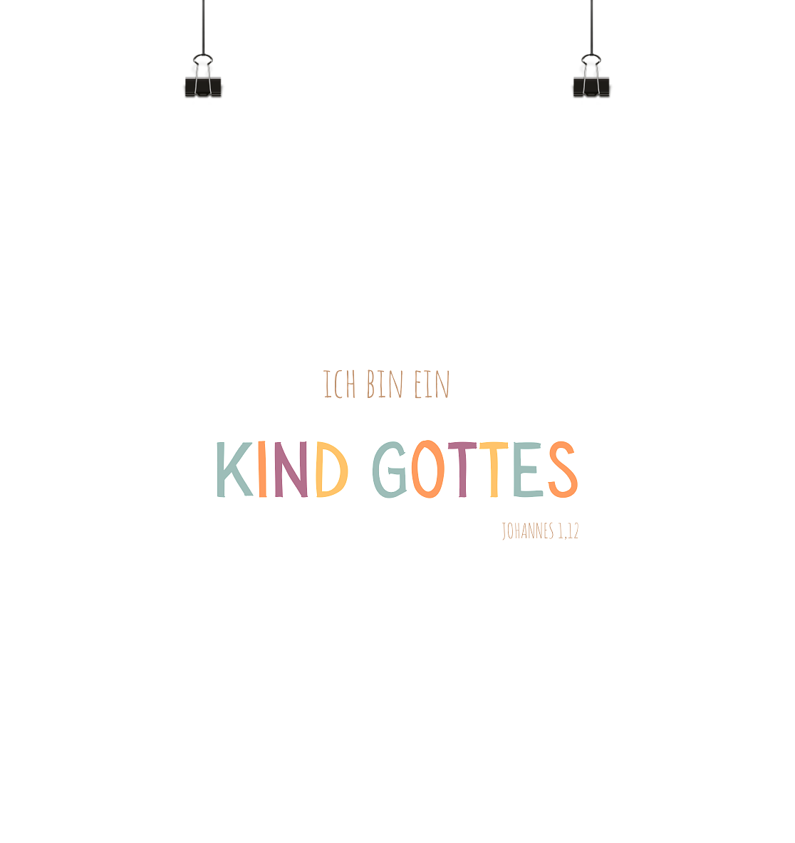 Kind Gottes - Poster Din A4 (hoch) - wertvoll und geliebt 