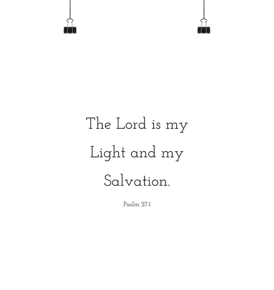 Psalm 27:1 - Poster Din A4 (hoch) - wertvoll und geliebt 