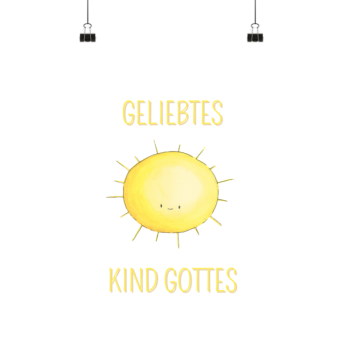 Geliebtes Kind Gottes - Poster Din A4 (hoch) - wertvoll und geliebt 
