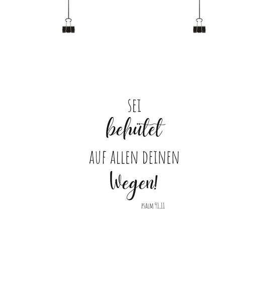 Sei behütet - Poster Din A4 (hoch) - wertvoll und geliebt 