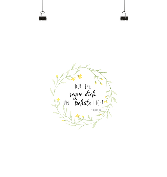 Der Herr segne Dich - Poster Din A4 (hoch) - wertvoll und geliebt 