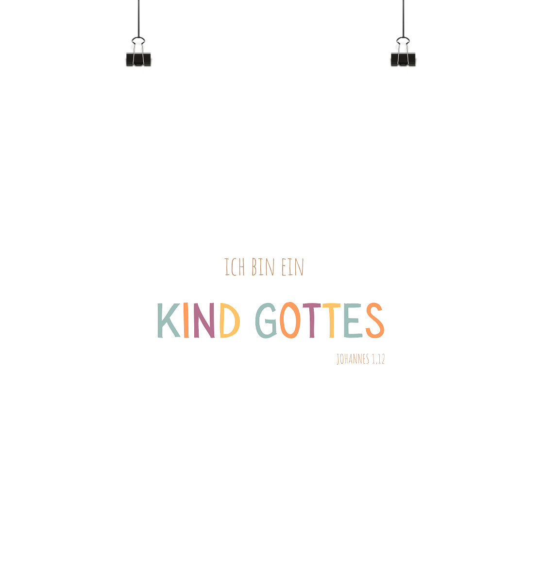 Kind Gottes - Poster Din A4 (hoch) - wertvoll und geliebt 