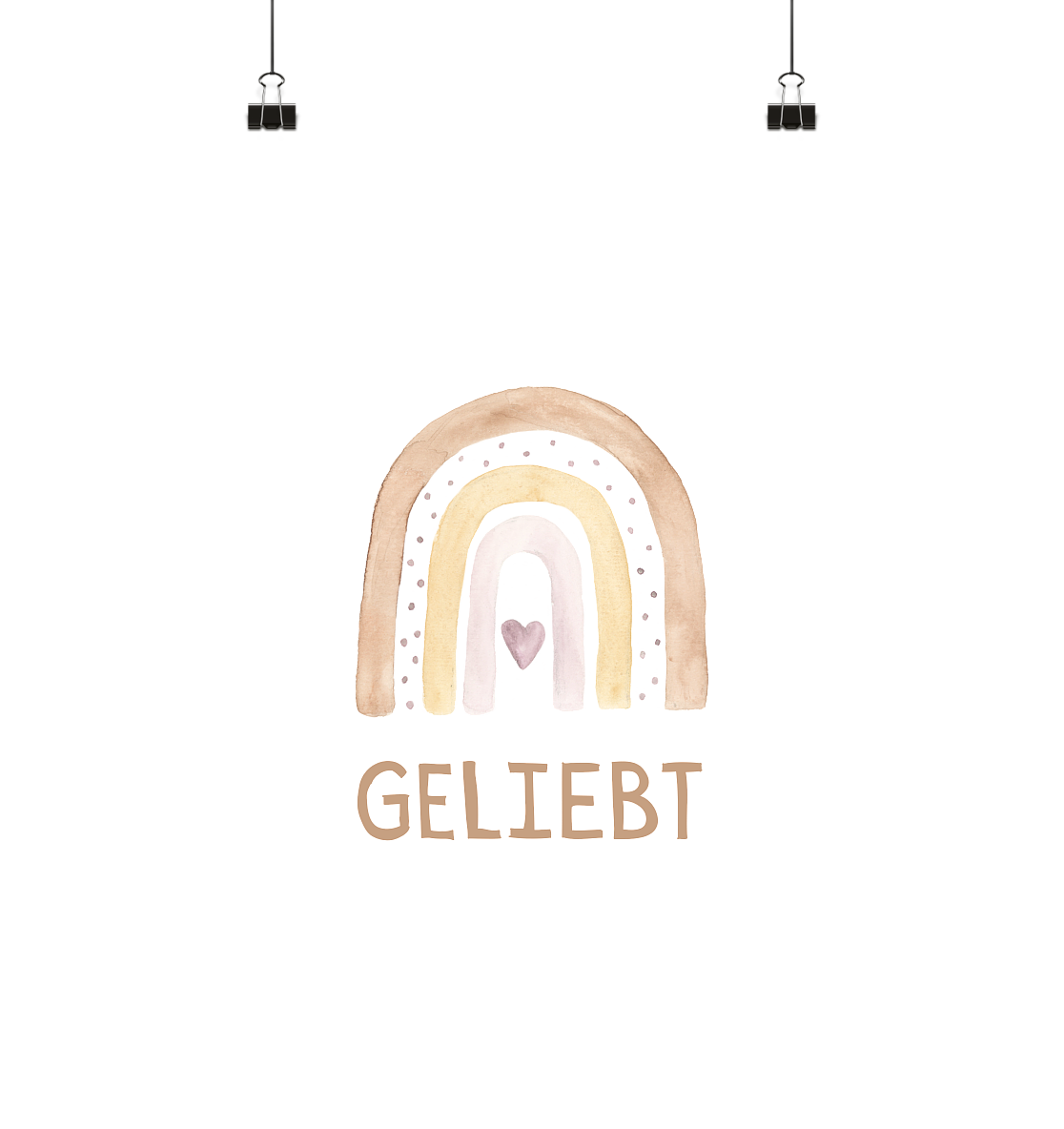 Geliebt Mädchen - Poster Din A4 (hoch) - wertvoll und geliebt 