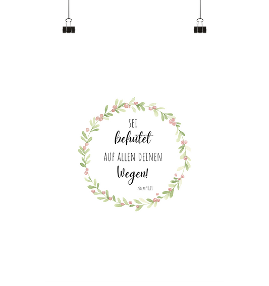 Sei behütet - Poster Din A4 (hoch) - wertvoll und geliebt 