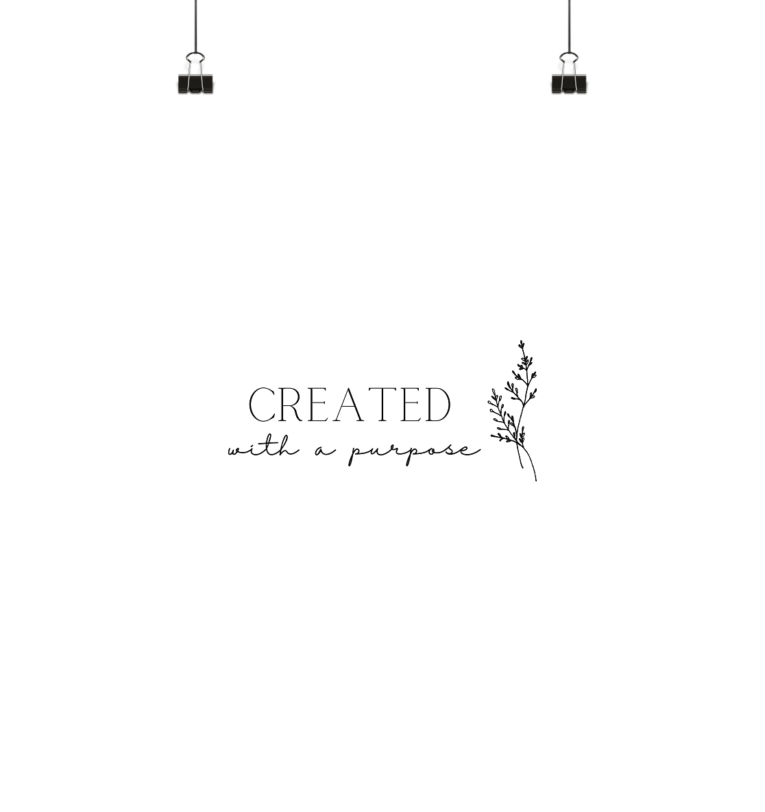 Created with a purpose D - Poster Din A4 (hoch) - wertvoll und geliebt 