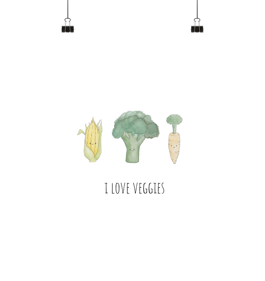 I love veggies - Poster Din A4 (hoch) - wertvoll und geliebt 